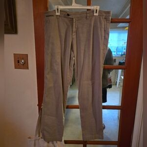 Eleventy Men's Gray Linen Blend Chino Pants 36x30